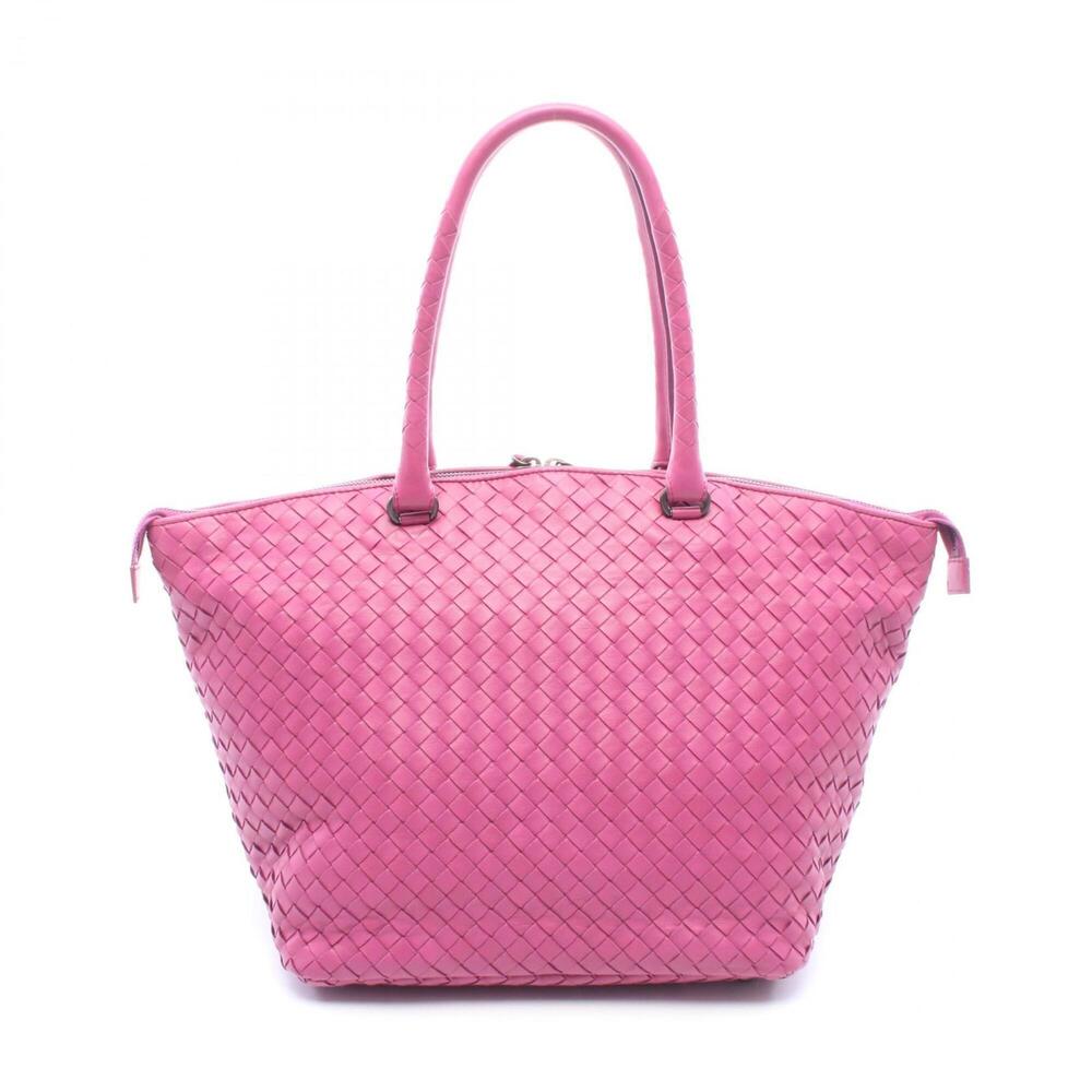 Bottega Veneta Intrecciato Tote Bag Handbag Leather Women's Purple